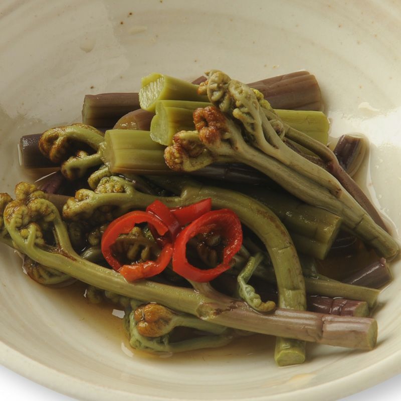 わらび醤油漬け